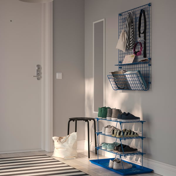 GREJIG / BAGGMUCK Hallway furniture, set of 6, blue