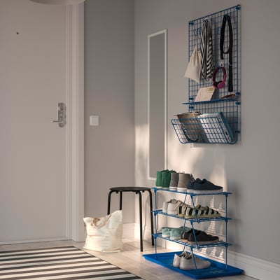 GREJIG / BAGGMUCK Hallway furniture, set of 6, blue