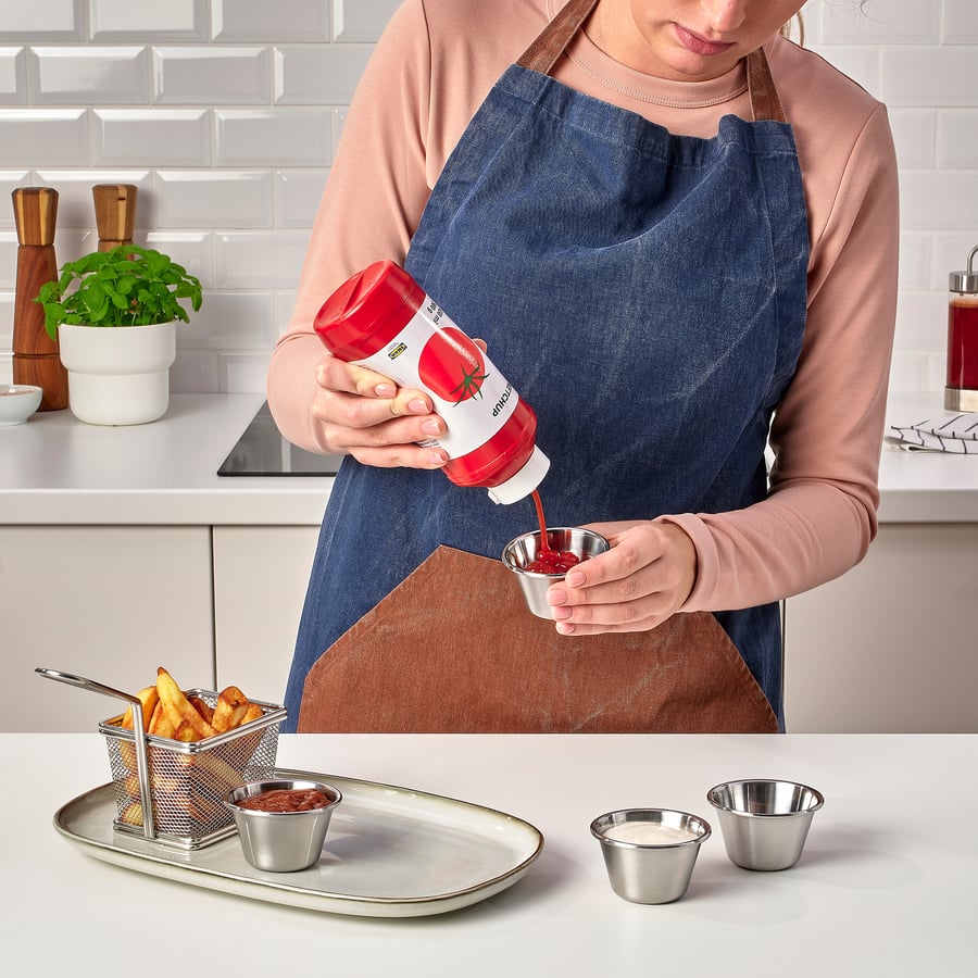 GRILLTIDER Bowl for dip sauce, set of 4, stainless steel IKEA