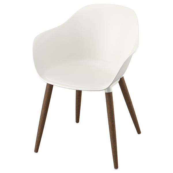 GRÖNSTA Chair with armrests, in/outdoor, white