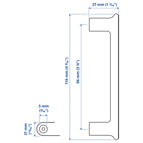 Illustration with measurements for the product: GUBBARP.