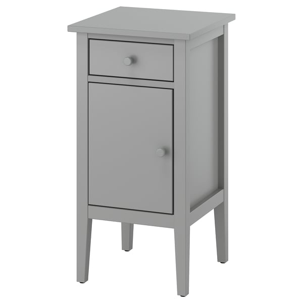 GULLABERG Bedside table, with 1 drawer with door/grey, 38x40x75 cm