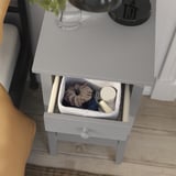 GULLABERG Bedside table, with 1 drawer with door/grey, 38x40x75 cm