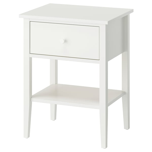 GULLABERG Bedside table, with 1 drawer with shelf/white, 53x43x69 cm