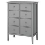 GULLABERG Chest of 8 drawers, grey/anchor/unlock-function, 89x48x122 cm
