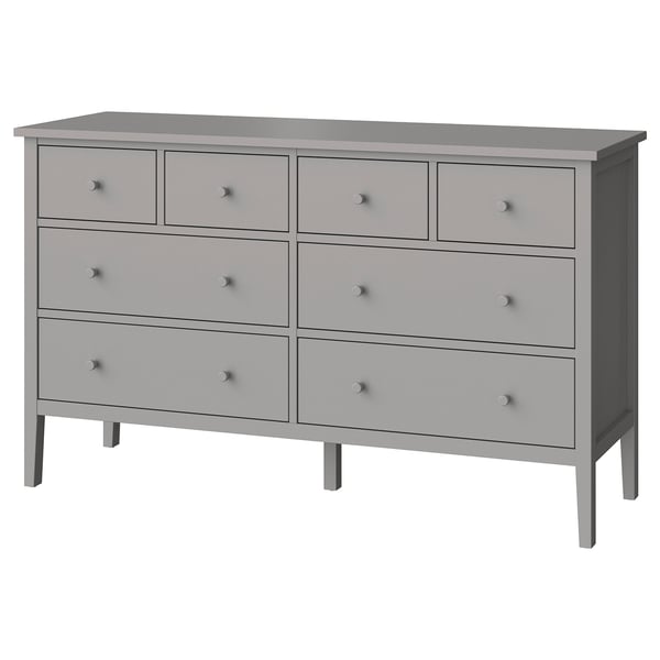 GULLABERG Chest of 8 drawers, grey/anchor/unlock-function, 168x48x100 cm