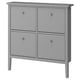 Grey GULLABERG 4-drawer shoe cabinet, rectangular, wooden, elegant storage.
