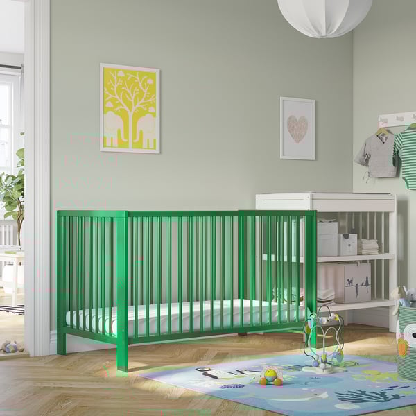 GULLIVER Cot, green, 70x132 cm