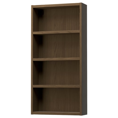 Wooden wall cabinet with 4 shelves, ideal for bathrooms, easy access.