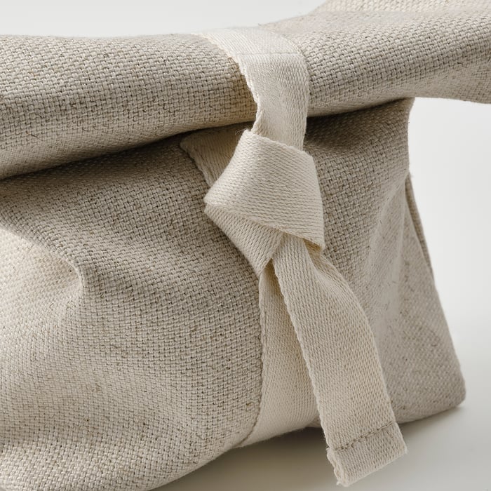 HAJMAL Snack bag, fabric, natural, 14x6x22 cm IKEA