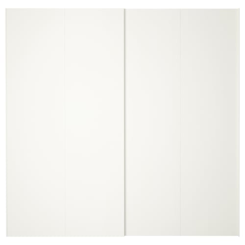 HASVIK pair of sliding doors, white, 200x201 cm IKEA