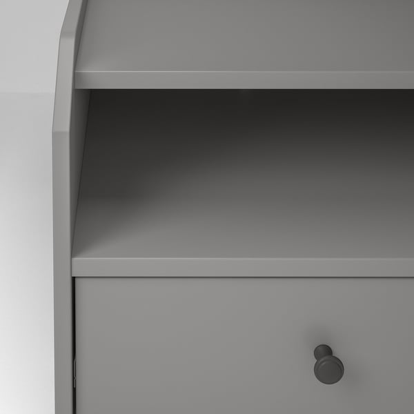 HAUGA Chest of 2 drawers, grey, 50x46x68 cm