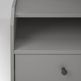 HAUGA Chest of 2 drawers, grey, 50x46x68 cm