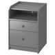 HAUGA Chest of 2 drawers, grey, 50x46x68 cm