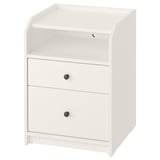 HAUGA Chest of 2 drawers, white, 50x46x68 cm