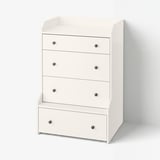 HAUGA Chest of 4 drawers, white, 70x104 cm