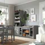 HAUGA Storage combination, grey, 210x46x199 cm