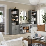 HAUGA Storage combination, grey, 279x46x199 cm