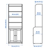 HAUGA Storage combination, white, 279x46x199 cm