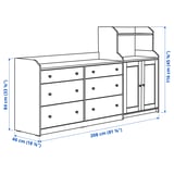 HAUGA Storage combination, white, 208x116 cm