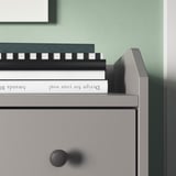 HAUGA Storage combination with drawers, grey, 256x55x199 cm