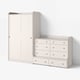 HAUGA Storage combination with drawers, white, 256x55x199 cm