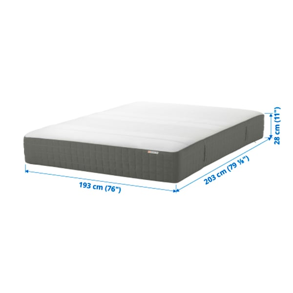 Haugsvar Hybrid Mattress Firm Dark Grey King Ikea