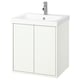 HAVBÄCK / ORRSJÖN Wash-stnd w doors/wash-basin, white, 64x55x70 cm