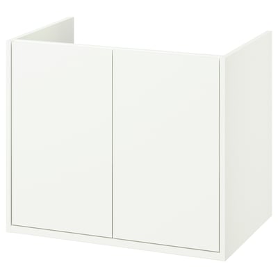 HAVBÄCK Wash-stand with doors, white, 76x53x64 cm