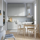 HAVSTORP 2-p door f corner base cabinet set, light grey, 33x76 cm