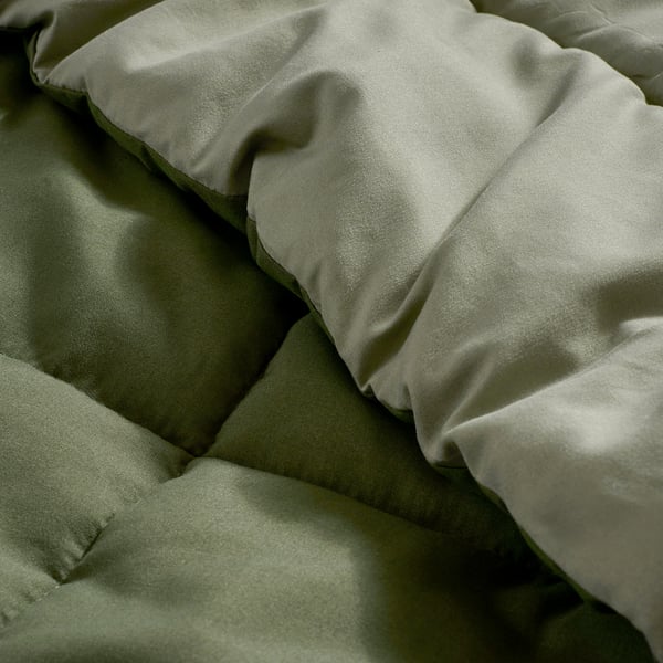 HEDFRYLE Comforter set, green, Full/Queen