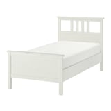 HEMNES Bed frame, white stain/Luröy, Twin