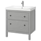HEMNES / ORRSJÖN Wash-stnd w drawers/wash-basin, grey, 79x55x89 cm