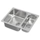 Option: HILLESJÖN Inset sink 1 1/2 bowl, stainless steel, 58x46 cm