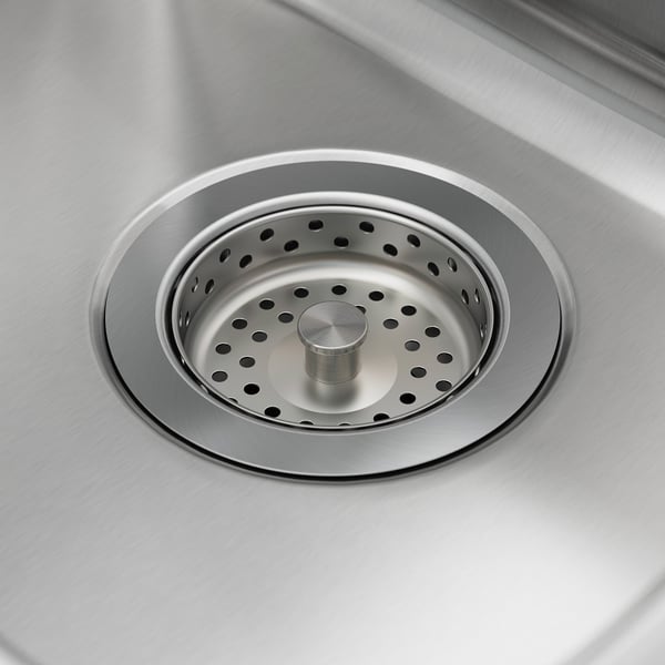 HILLESJÖN Inset sink 1 1/2 bowl, stainless steel, 58x46 cm