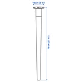HILVER Leg cone-shaped, bamboo, 70 cm