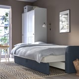 HOLMSUND 3-seat sofa bed, Kilanda dark blue