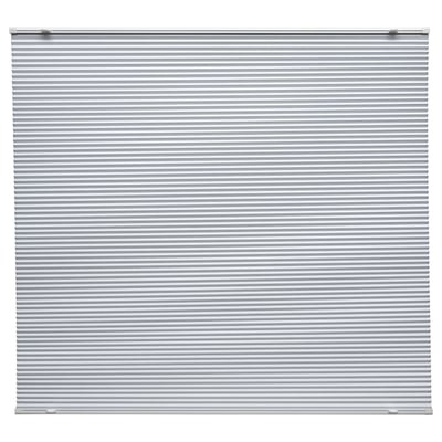 HORNVALLMO Block-out pleated blind, white/top-down bottom-up, 86.4x130 cm