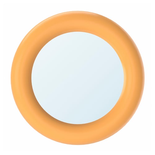 HUMLESJÖN Mirror with suction cup, orange