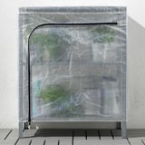 HYLLIS Shelving unit with cover, transparent, 60x27x74 cm