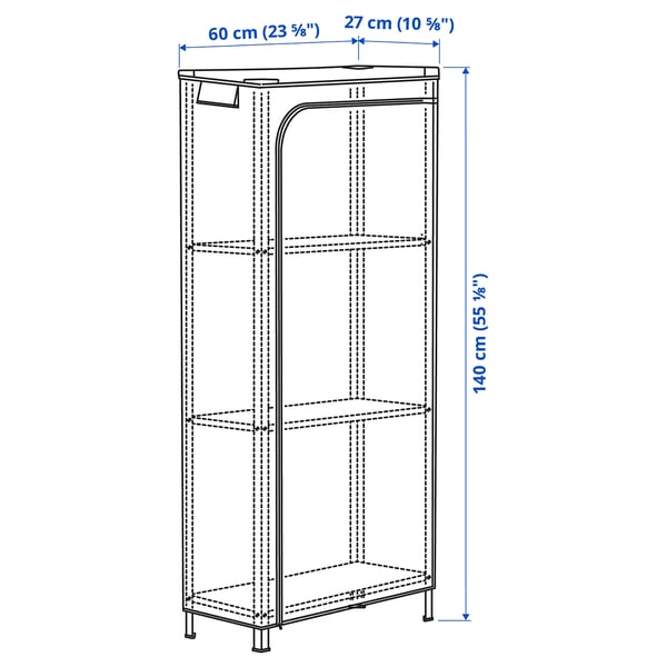 HYLLIS Housse, transparent intérieur/ extérieur, 60x27x140 cm - IKEA