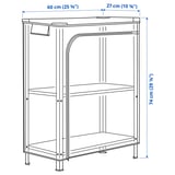 HYLLIS Shelving unit with cover, transparent, 60x27x74 cm