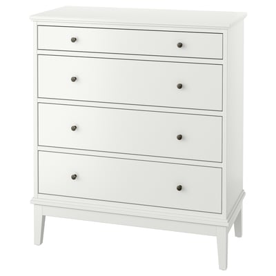 IDANÄS Chest of 4 drawers, white, 104x50x118 cm