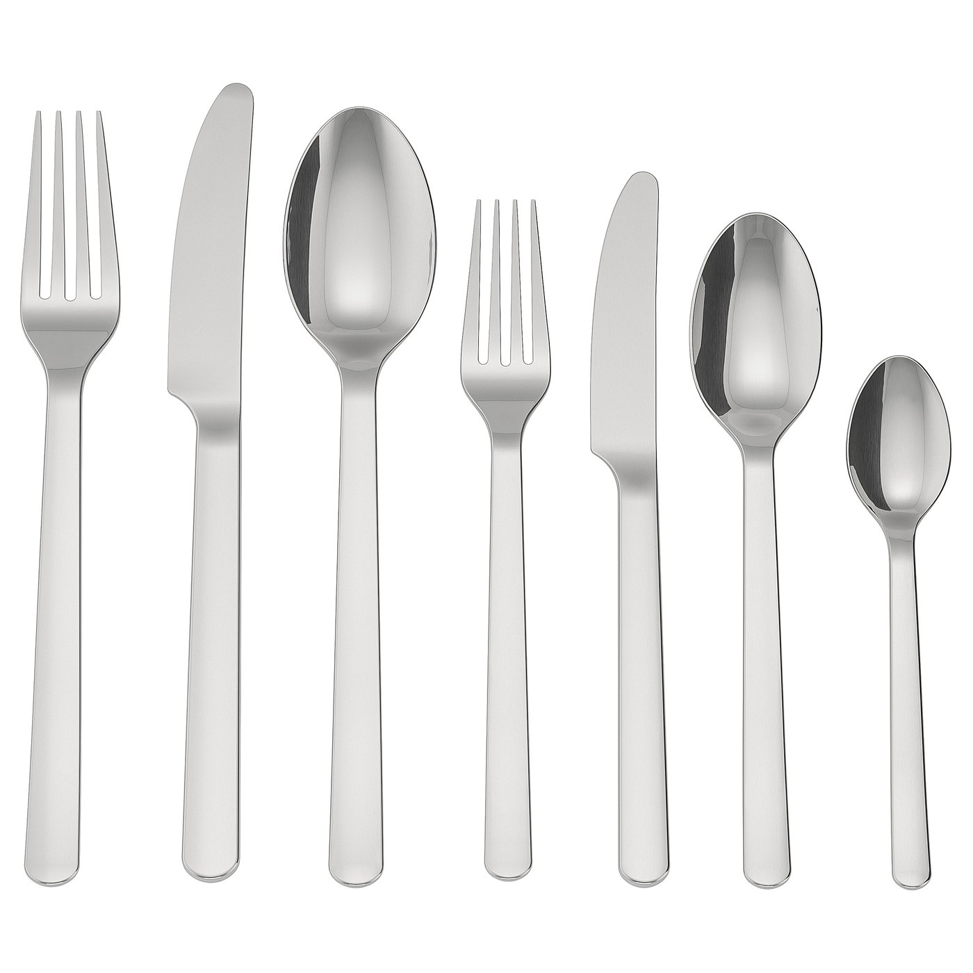 56-piece cutlery set, stainless steel 