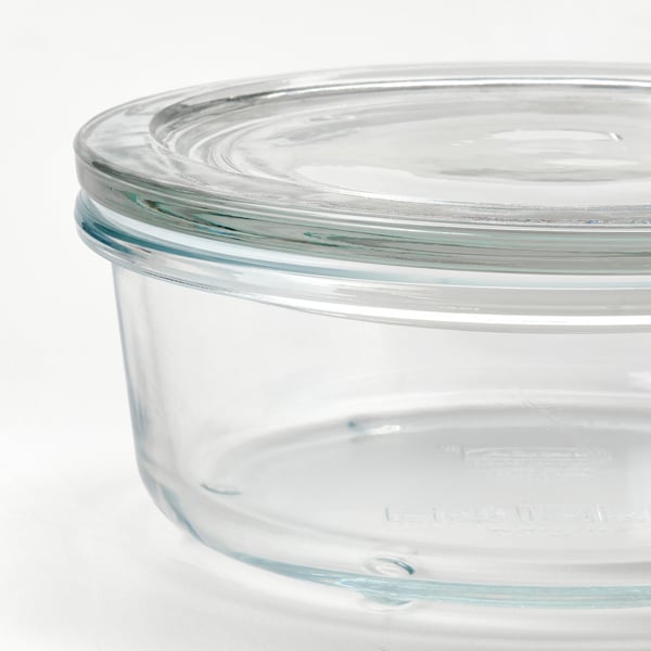 IKEA 365+ Food container with lid, glass, 400 ml