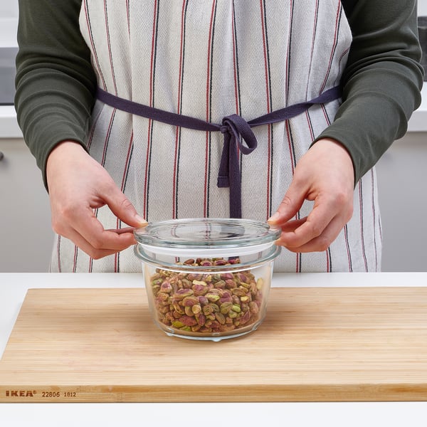 IKEA 365+ Food container with lid, glass, 400 ml