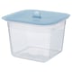 Option: IKEA 365+ Food container with lid, square plastic/silicone, 1.4 l