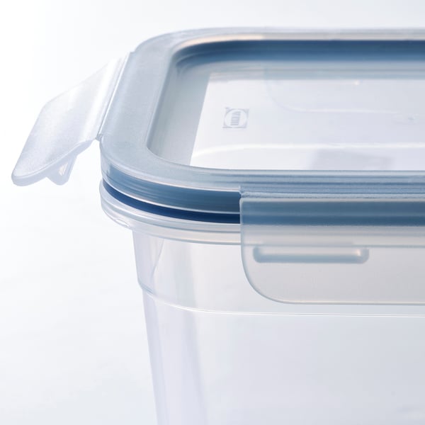 IKEA 365+ Food container with lid, square/plastic, 1.4 l