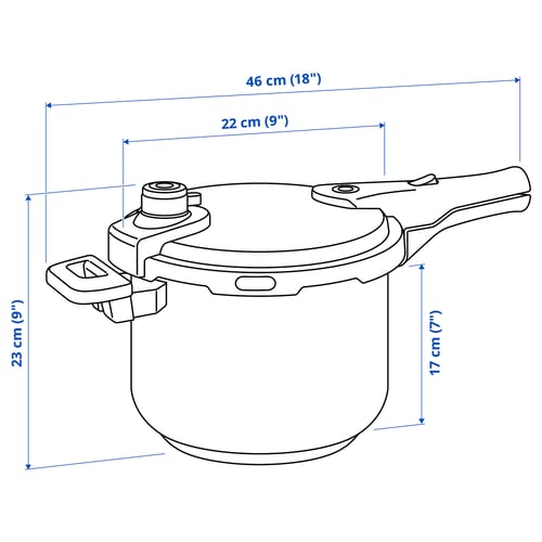 Illustration with measurements for the product: IKEA 365+.