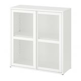 IVAR Cabinet with doors, white mesh, 80x83 cm